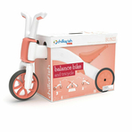 Tricicleta transformabila in bicicleta fara pedale Bunzi Matte, 2 in 1, Transformabila foarte usor, Cu sa reglabila, Cu mic compartiment in sa, 1.9 Kg, Pentru 1 - 3 ani, Chillafish, Flamingo