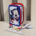 Penar echipat Mickey Mouse cu 3 compartimente, 43 piese