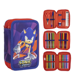 Penar echipat Sonic Prime cu 3 compartimente, 44 piese
