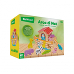 Jucarie din lemn pentru copii si bebelusi de sortat Arca lui Noe Globo cu 12 animale incluse