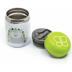 Termos pentru alimente solide, Food, Cu lingurita inclusa, 300 ml, BPA Free, Bbluv, Lime