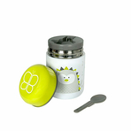 Termos pentru alimente solide, Food, Cu lingurita inclusa, 300 ml, BPA Free, Bbluv, Lime