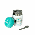 Termos pentru alimente solide, Food, Cu lingurita inclusa, 300 ml, BPA Free, Bbluv, Aqua