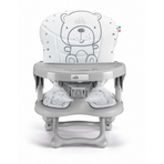 Scaun de Masa CAM Smarty Pop, Inaltime Ajustabila, Varsta 6-36 luni, Pliabil, Centura de Siguranta in 3 Puncte, Bej