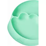 Farfurie din silicon cu ventuza, pentru toddleri, etapa 2 - verde