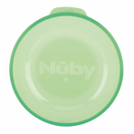 Nuby - Cana magica, 360°, Cu supapa din silicon, Cu capac, 300 ml, 6+ luni, Albastru/Verde
