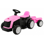 Tractor electric cu remorca, roz