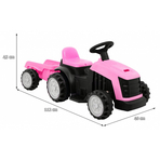 Tractor electric cu remorca, roz