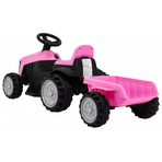 Tractor electric cu remorca, roz