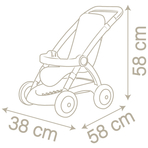 Carucior sport pentru papusi Smoby Baby Nurse Poussette crem