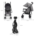 CARUCIOR SPORT KINDERKRAFT TIK, TIP UMBRELA, STONE GREY