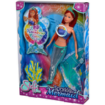 Papusa Simba Steffi Love Sparkle Mermaid 29 cm cu lumini