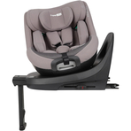 Scaun auto pentru copii, Lotus, Nastere - 125 Cm, Rotire 360° grade, Tehnologie Isofix I-Size, Spatar reglabil, Conform cu standardul european de securitate ECE R129, FreeON, Grey