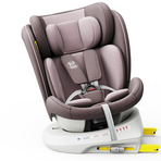 Scaun Auto Tweety Plus DELUXE BUF BOOF iSIZE LightRed cu Isofix rotativ 360 grade 40-150 cm