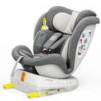 Scaun Auto Tweety Plus DELUXE BUF BOOF iSIZE CreamGrey cu Isofix rotativ 360 grade 40-150 cm