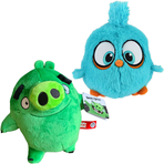 Set 2 jucarii din plus Leonard 20 cm si Blue Bird 18 cm, Angry Birds