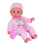 Papusa bebelus 35 cm RS Toys cu accesorii linistitoare si chilotei de schimb