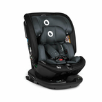 Lionelo - Scaun auto Bastiaan RWF i-Size, Pozitie de somn, Protectie laterala, Rotire 360 grade, 0-36 Kg, Cu Isofix si Centura Top Tether, Conform cu standardul european de securitate ECE R129, Gri