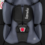 Lionelo - Soica auto i-Size Astrid, 0-13 Kg, 40-87 cm, Cu maner si capotina reglabile, Cu protectie laterala avansata, Salteluta confortabila , Conform cu standardul european de securitate R129, Negru/Gri