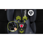 Lionelo - Soica auto i-Size Astrid, 0-13 Kg, 40-87 cm, Cu maner si capotina reglabile, Cu protectie laterala avansata, Salteluta confortabila , Conform cu standardul european de securitate R129, Negru/Gri