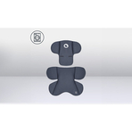 Lionelo - Soica auto i-Size Astrid, 0-13 Kg, 40-87 cm, Cu maner si capotina reglabile, Cu protectie laterala avansata, Salteluta confortabila , Conform cu standardul european de securitate R129, Negru/Gri