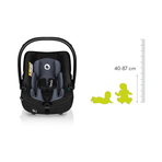 Lionelo - Soica auto i-Size Astrid, 0-13 Kg, 40-87 cm, Cu maner si capotina reglabile, Cu protectie laterala avansata, Salteluta confortabila , Conform cu standardul european de securitate R129, Negru/Gri