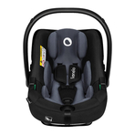 Lionelo - Soica auto i-Size Astrid, 0-13 Kg, 40-87 cm, Cu maner si capotina reglabile, Cu protectie laterala avansata, Salteluta confortabila , Conform cu standardul european de securitate R129, Negru/Gri