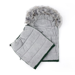 Feedo - Sac de iarna, Multifunctional, Poate fi utilizat ca geanta prin desfacerea fermoarului, Atasabil la carucior, 110 cm, 0-3 ani, Verde