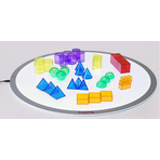 Set 36 corpuri geometrice translucide pentru tablete si mese luminoase
