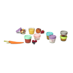 SET 12 RECIPIENT STICLA PENTRU HRANA BEBE, MELII, 6*59 ML + 6*118 ML