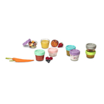 SET 12 RECIPIENT STICLA PENTRU HRANA BEBE, MELII, 6*59 ML + 6*118 ML