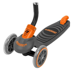 Trotineta pentru copii cu 3 roti Saica Ryder Neo 3401 cu roti din silicon reglabila pe inaltime pliabila portocaliu cu negru