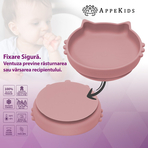 Set Diversificare, AppeKids, 100% Silicon, Kitty - Old Rose