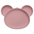 Farfurie din silicon cu ventuza, AppeKids, Panda - Old Rose