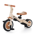 Tricicleta, Petite&Mars, Turbo, 5 in 1, Multifunctionala, Vehicul de impins, Bicicleta cu/fara pedale, Cu maner de ghidaj, Detasabil, Roti din cauciuc, Pana la 25 kg, 1.5-5 ani, Bej