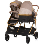 Carucior gemeni Chipolino Duo Smart 2 in 1 golden beige