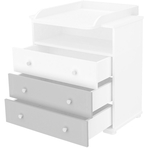 Comoda de infasat Hubners Patrik 80 cm alb grafit