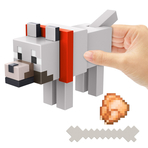MINECRAFT CRAFT A BLOCK FIGURINA TAMED WOLF 8CM