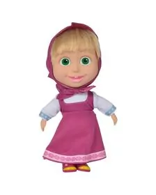 Papusa cu corp moale Simba Masha and the Bear 23 cm Masha Soft Doll
