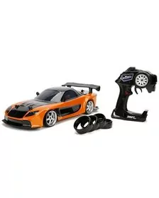 Masina Jada Toys Fast and Furious Mazda RX-7 Drift cu anvelope si telecomanda