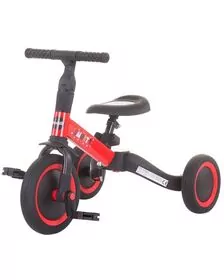 Tricicleta si bicicleta pentru copii Chipolino Smarty 2 in 1 red