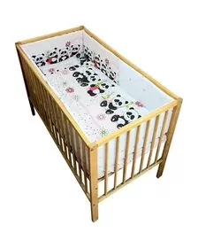 Lenjerie patut Hubners Sweet Panda 5 piese roz
