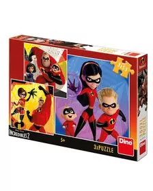 Puzzle - Incredibilii 2 ( 3 x 55 piese)