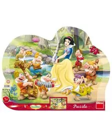 Puzzle cu rama - Alba ca Zapada (25 piese)