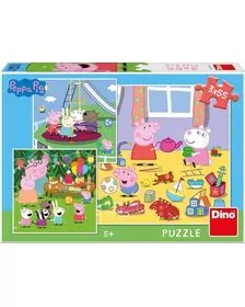 Puzzle 3 in 1 - Purcelusa Peppa in vacanta (55 piese)