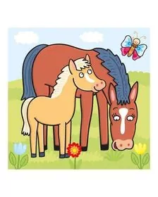 Baby puzzle - Animalute jucause (3-5 piese)