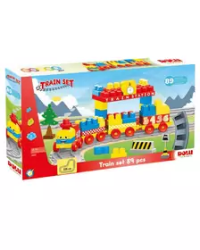 Set de constructii cu trenulet - 89 piese