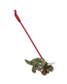Triceratops din plus cu lesa
