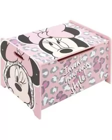 Ladita din lemn pentru depozitare jucarii Minnie Mouse