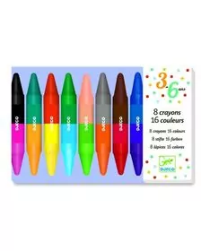 Creioane de colorat duble Djeco